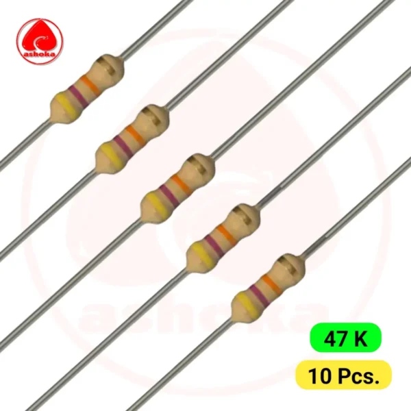 47K ohm, 1/4 Watt Resistor Resistance with 5% tolerance